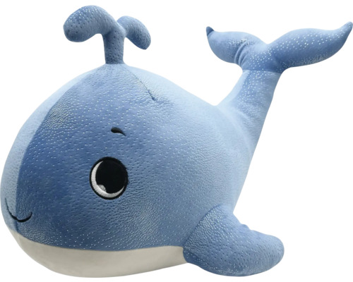 Dekokissen Wal blau 70 cm Blauwal Plüschtier