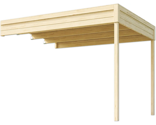 Dachanbau Gartenhaus Outdoor Life Felix 2/Fynn 2 300 x 250 cm natur Holzcarport zur Abdeckung von Fahrzeugen oder als Unterstand