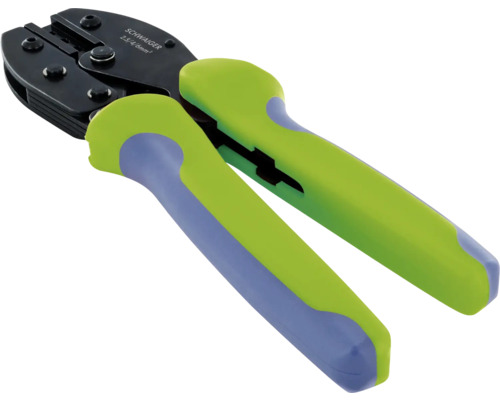 Pince à sertir Schwaiger pour connecteur solaire 2,5 - 6 mm² poignées en caoutchouc Pince à sertir avec poignée multi-composants