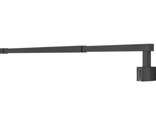 Étrier de stabilisation form&style MODENA carré 730 - 1200 mm extractible noir mat Bras pivotant pour cabine de douche