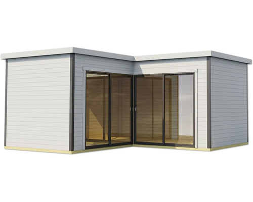 Abri de jardin en bois avec portes coulissantes