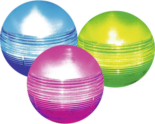 Décoration de bassin boule flottante solaire Magic Ball lot de 3, env. 11 cm, 0,06 W y compris changement de couleur et capteur jour/nuit Trois boules de fête à rainures horizontales