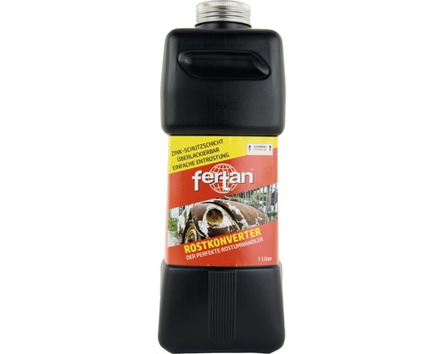 Convertisseur de rouille FERTAN convertisseur de rouille 22601 1 litre Convertisseur de rouille Fertan, flacon de 1 litre, pour transformer la rouille