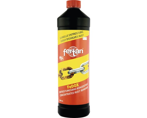 Convertisseur de rouille FERTAN FeDOX concentré décapant de rouille 23630 1 litre Bouteille de concentré antirouille Fertan FeDox