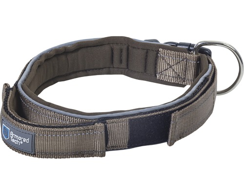 Collier pour chien en tissu avec boucle et anneau en métal