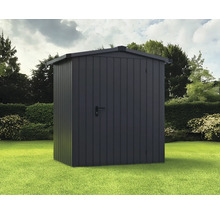 Armoire de jardin en métal sur une pelouse