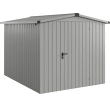 Abri de jardin métallique avec porte et toit