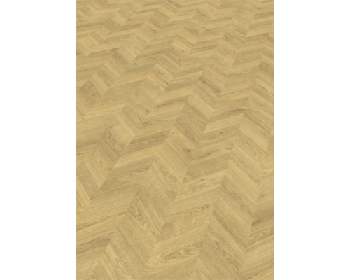 Aspect bois clair en motif à chevrons pour revêtements de sol.