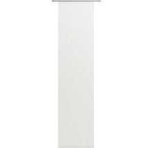 Weißes Stoffrollo mit silberner Metallschiene