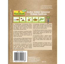 Basilikum Großer Grüner Genoveser Floraself Floralie & Flo Samenfestes Saatgut Kräutersamen