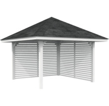 Pavillon de jardin avec toit et parois à lamelles