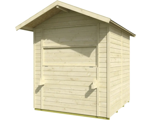Holzgartenhaus mit geschlossenem Fensterladen