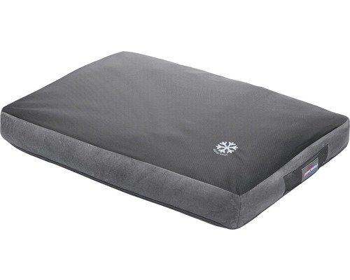 Graues Hundebett mit kühlender Funktion