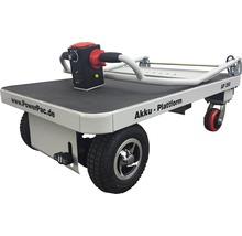 Elektro Plattformwagen mit Bedienelement und Rädern