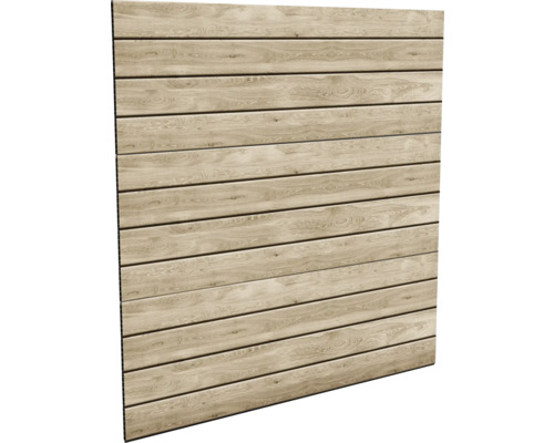 Mur en bois constitué de planches horizontales