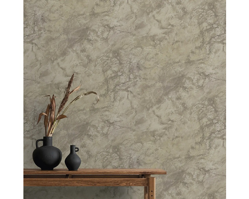 Décoration murale aspect marbre et décoration sur une table en bois