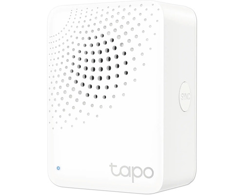 Tapo H100 Türklingel Hub IoT-Hub mit Glockenspiel weiß Weißer WLAN Repeater mit Löchern und Synchronisationstaste