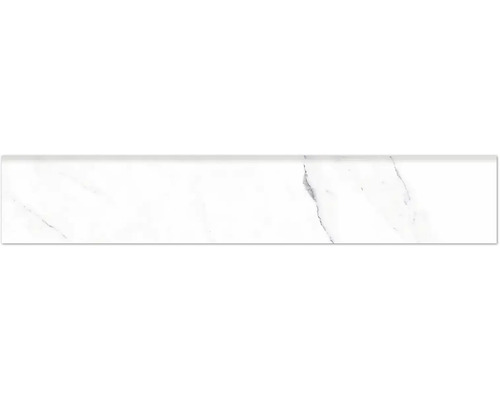 form & style Sockel SIENA weiß 8 x 60 cm Fliesenmuster mit Marmoroptik
