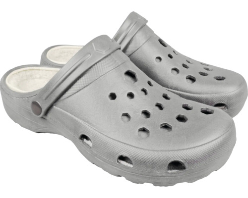 Paire de sabots gris avec doublure