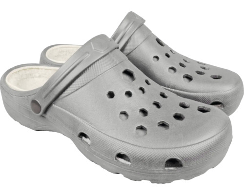 Sabots gris avec doublure intérieure