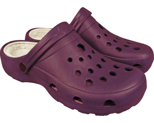 Paar violette Clogs mit Futter