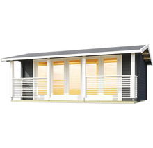 Maison de jardin en bois avec véranda et porte double