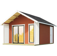 Abri de jardin avec double porte et porte simple