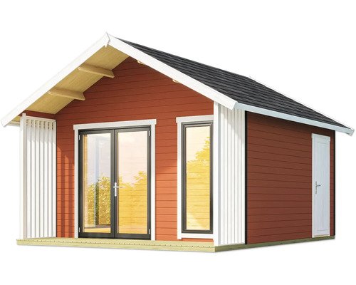 Abri de jardin avec double porte et porte simple