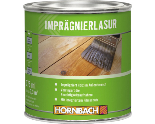 Lasure d'imprégnation HORNBACH - protection contre les attaques fongiques et le bleuissement - incolore 375 ml Lasure d'imprégnation HORNBACH - protection contre les attaques fongiques et le bleuissement - incolore 375 ml