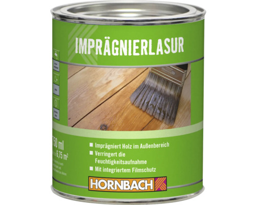 Lasure d'imprégnation HORNBACH - protection contre les attaques fongiques et le bleuissement - incolore 750 ml Lasure d'imprégnation HORNBACH - protection contre les attaques fongiques et le bleuissement - incolore 750 ml
