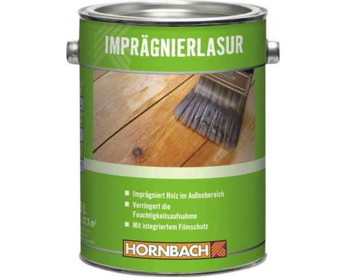 Lasure d'imprégnation HORNBACH - protection contre les attaques fongiques et le bleuissement - incolore 2,5 l Lasure d'imprégnation HORNBACH - protection contre les attaques fongiques et le bleuissement - incolore 2,5 l
