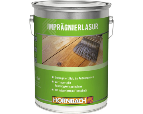 Lasure d'imprégnation HORNBACH - protection contre les attaques fongiques et le bleuissement - incolore 5 l Lasure d'imprégnation HORNBACH - protection contre les attaques fongiques et le bleuissement - incolore 5 l