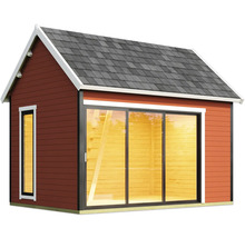 Abri de jardin avec porte coulissante et fenêtre