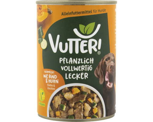 Alimentation humide pour chien Vutteri avec potiron et courgettes en conserve