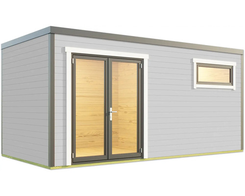 Abri de jardin avec porte double et fenêtre