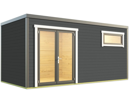 Abri de jardin avec double porte et fenêtre