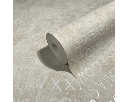 Rouleau de papier peint avec motif de lettres