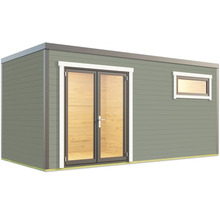 Abri de jardin avec double porte et fenêtre