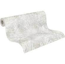 Vliestapete 38638-4 Natural Living Dschungelblätter grau