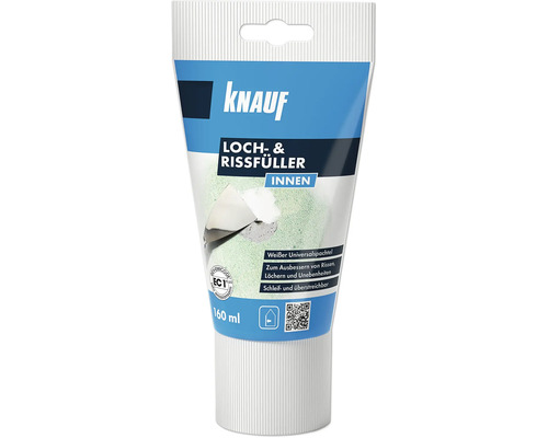 Enduit de rebouchage pour trous et fissures Knauf intérieur enduit universel blanc 160 ml Knauf Mastic de rebouchage pour trous et fissures en intérieur, tube de 160 millilitres