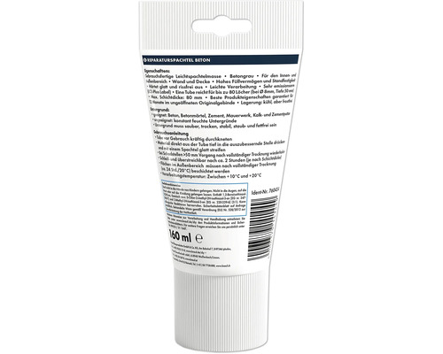 Tube de mastic de réparation béton, 160 ml