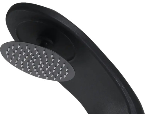 Pomme de douche noire avec pommeau