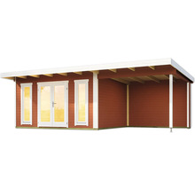 Holzgartenhaus mit Doppeltür und Überdachung