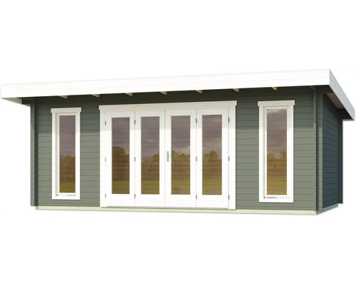 Abri de jardin avec fenêtres et double porte