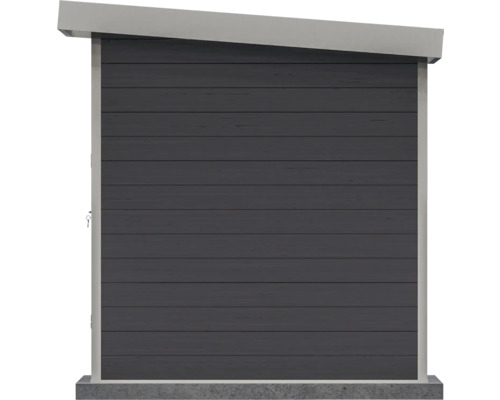 Abri de jardin avec toit plat et bardage horizontal en bois