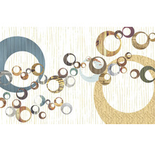 Papier peint avec motif de cercles en différentes versions