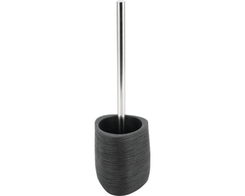 Toilettenbürste mit Halter aus Steinzeug und Edelstahl