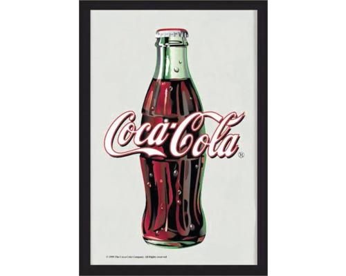 Miroir imprimé Coca Cola 22x32 cm Image d''une bouteille de Coca-Cola dans un cadre