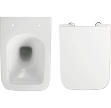 Wand-Tiefspülklosett mit Toilettendeckel