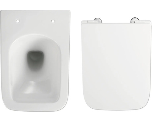 Wand-Tiefspülklosett mit Toilettendeckel